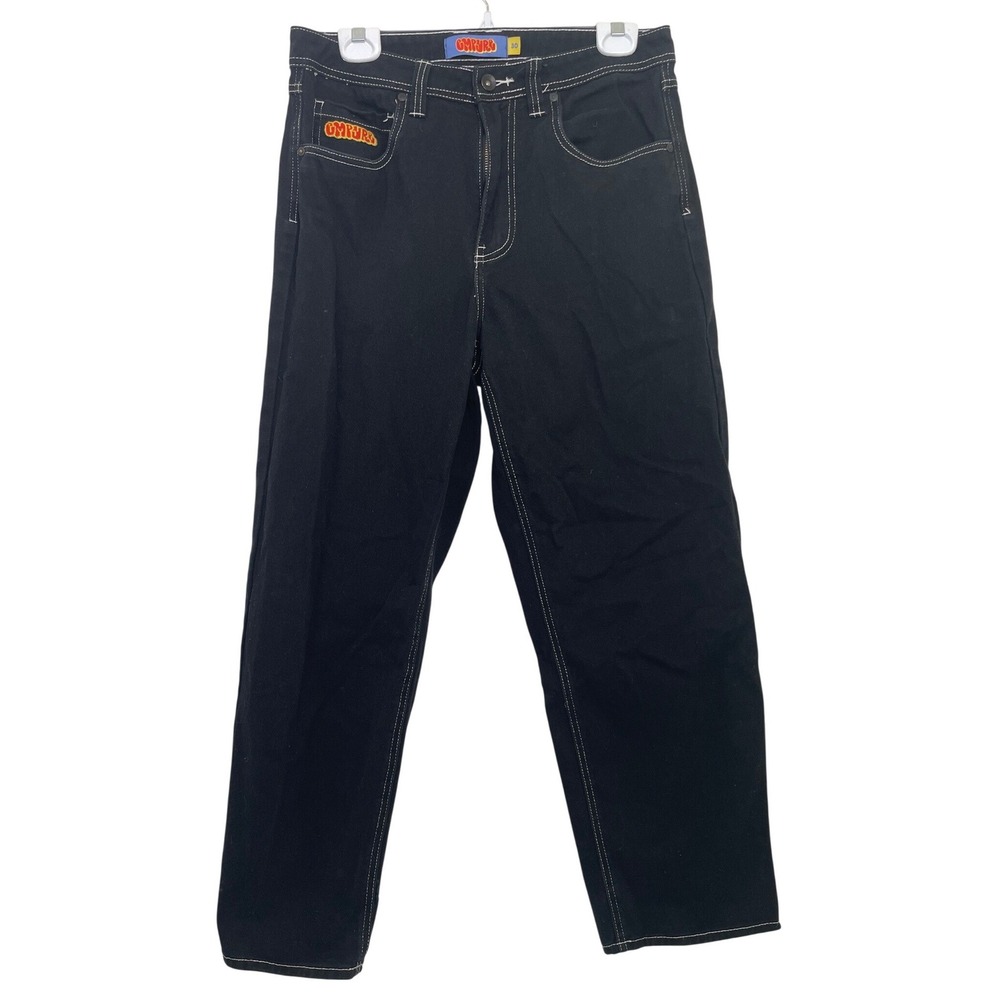 Empyre Relax Fit Jeans Black/White 30W x  27L